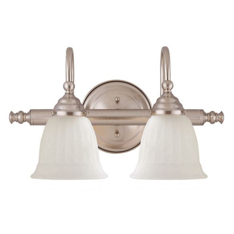 Savoy House Brunswick 2-Light Bathroom Vanity Light, Satin Nickel - 8-1062-2-SN