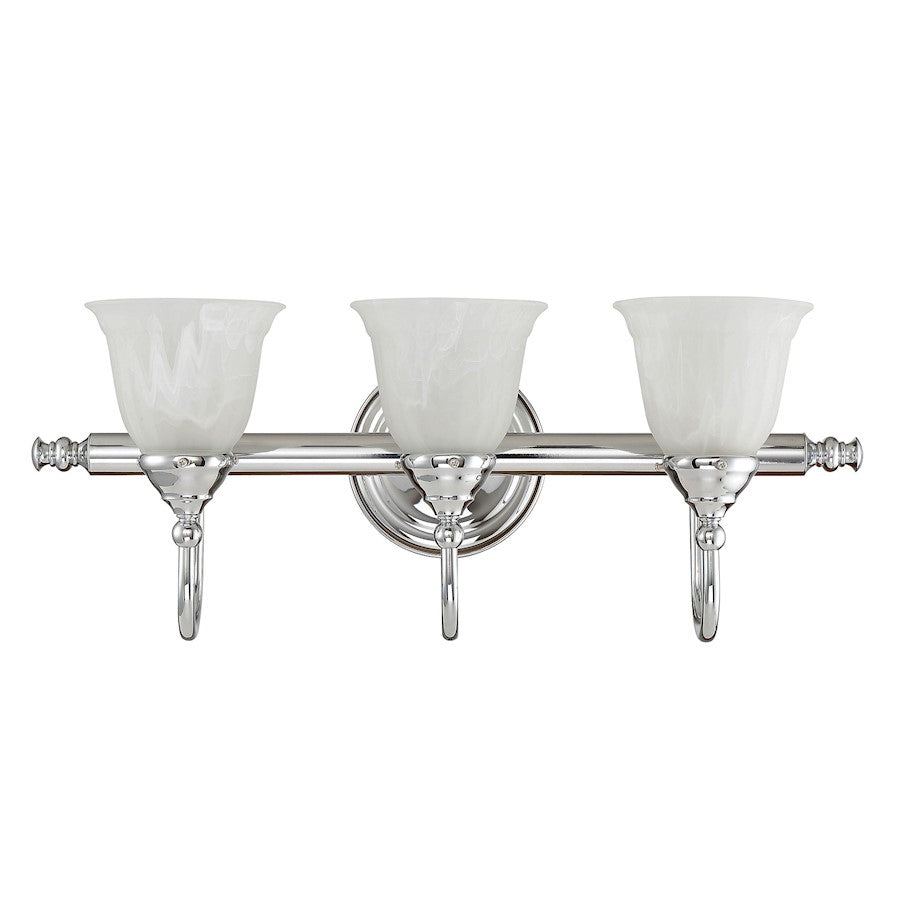 3 Light Bathroom Vanity Light, Chrome