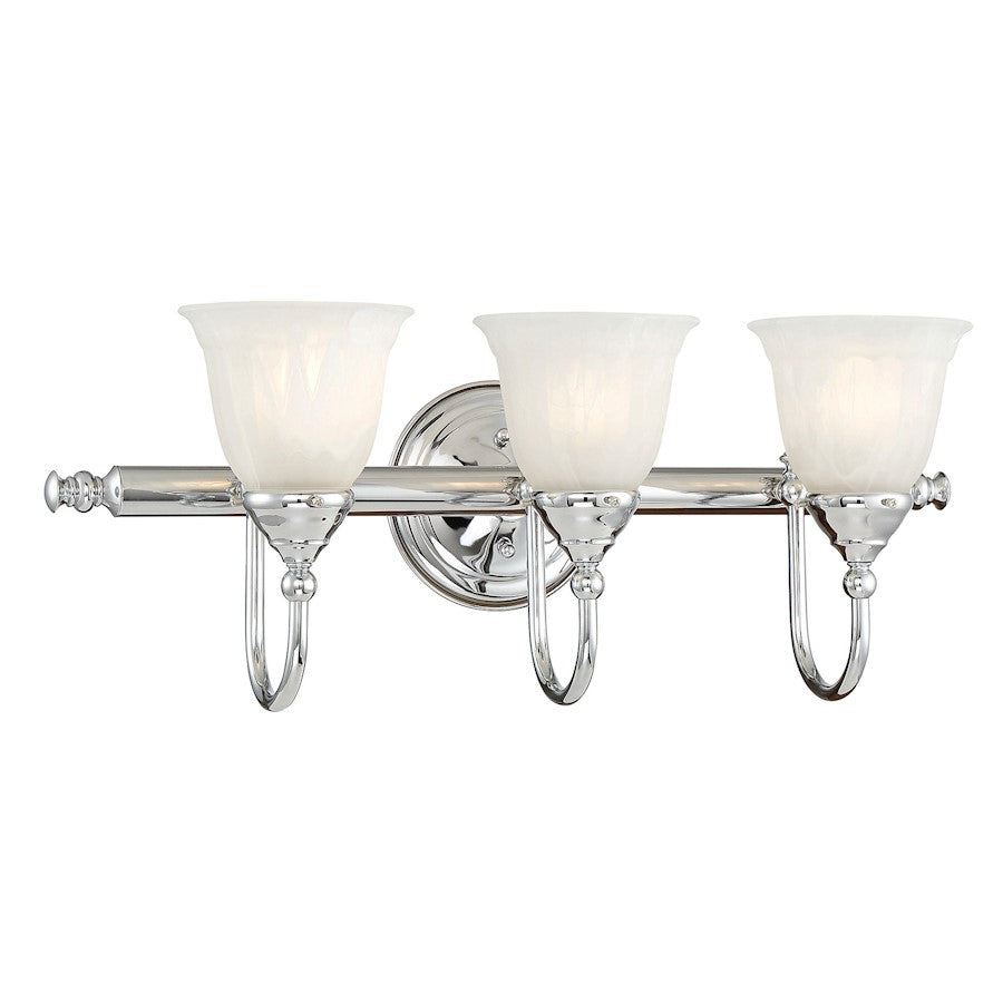 3 Light Bathroom Vanity Light, Chrome