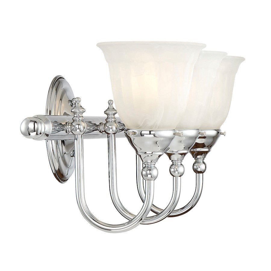 3 Light Bathroom Vanity Light, Chrome