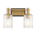 Savoy House Concord 2Lt Bathroom Vanity Light, Black/Brass - 8-1102-2-143