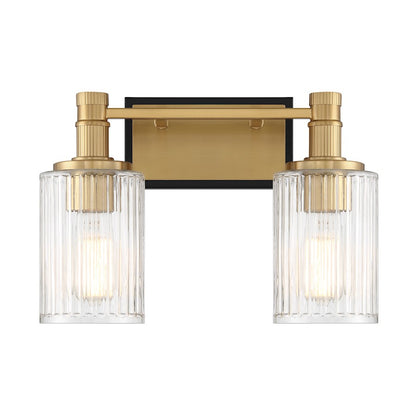 2 Light Bathroom Vanity Light, Black