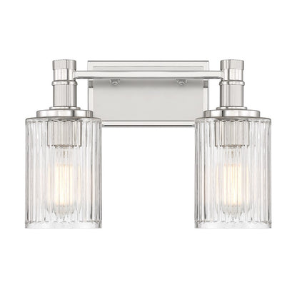 Savoy House Concord 2Lt Bathroom Vanity Light, Silver/ Nickel - 8-1102-2-146