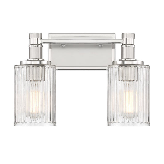 Savoy House Concord 2Lt Bathroom Vanity Light, Silver/ Nickel - 8-1102-2-146