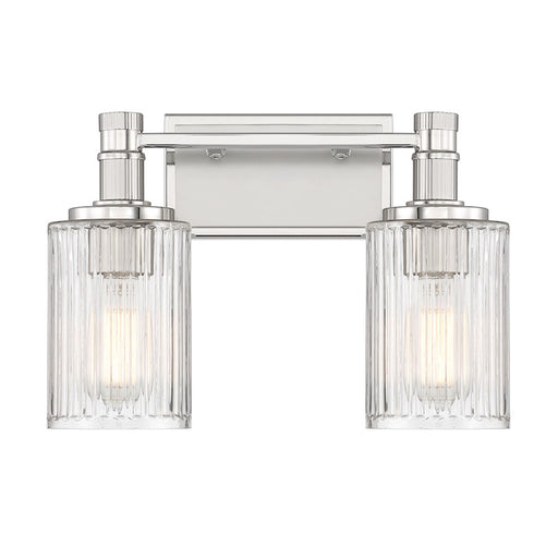 Savoy House Concord 2Lt Bathroom Vanity Light, Silver/ Nickel - 8-1102-2-146