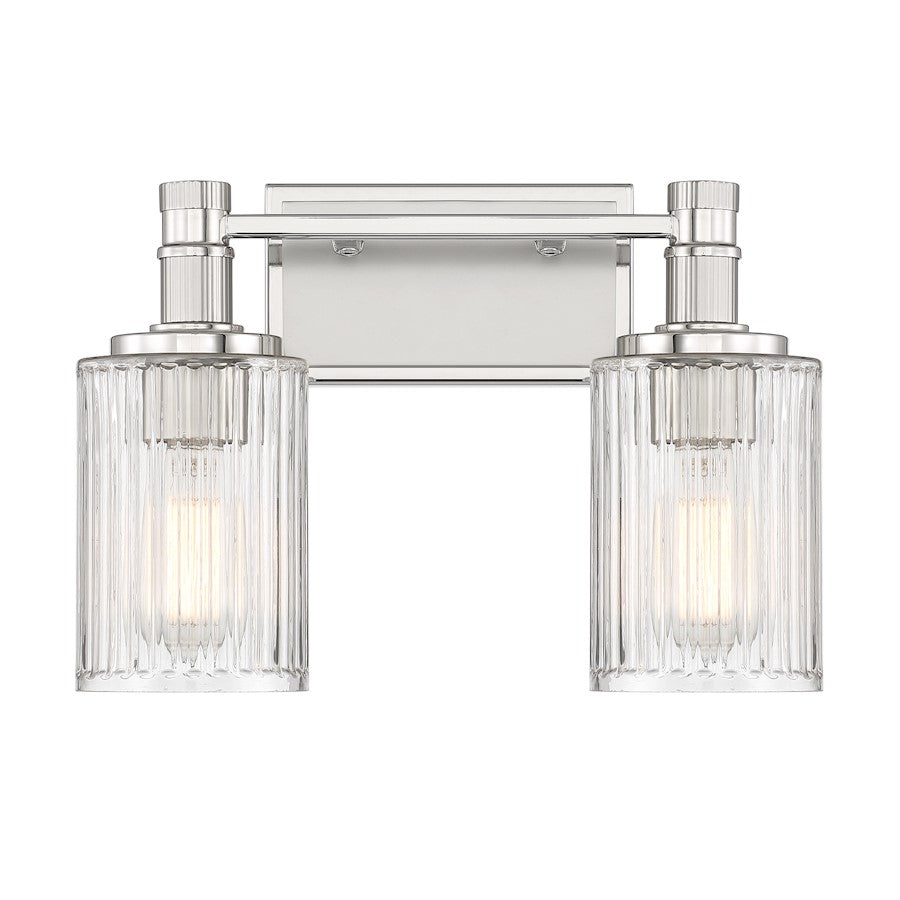 2 Light Bathroom Vanity Light, Silver