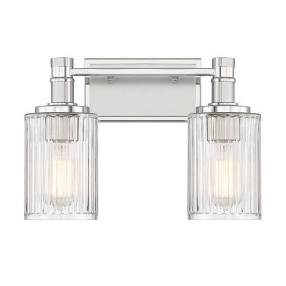 2 Light Bathroom Vanity Light, Silver