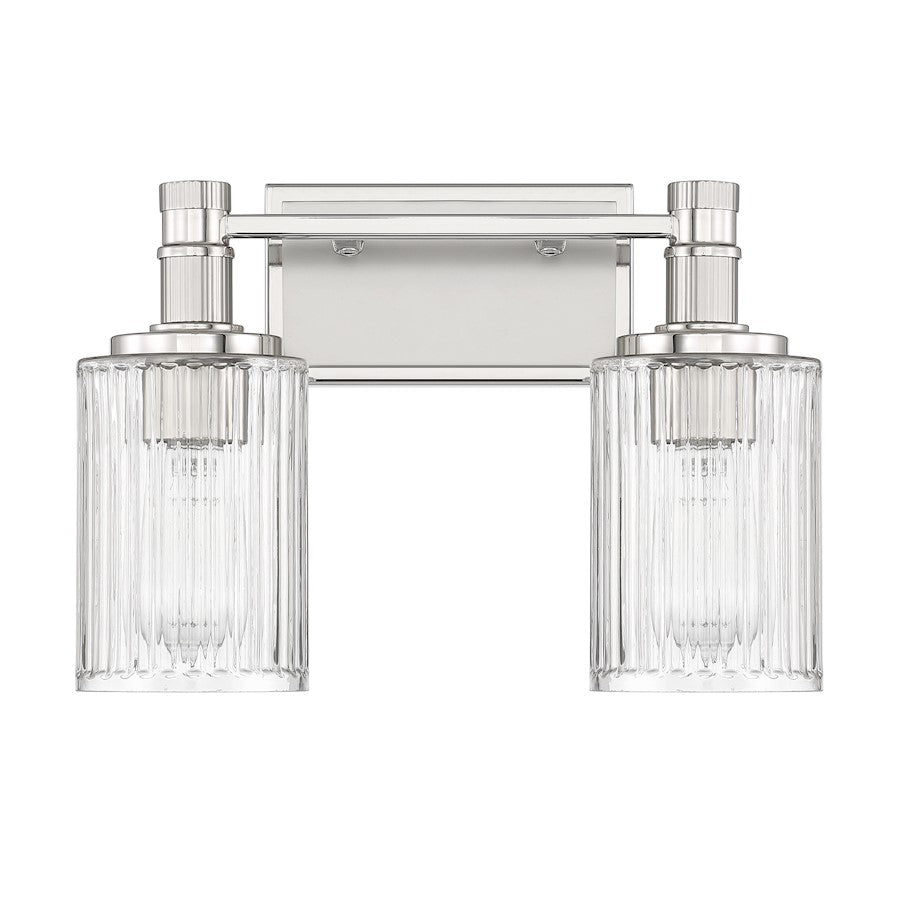 2 Light Bathroom Vanity Light, Silver