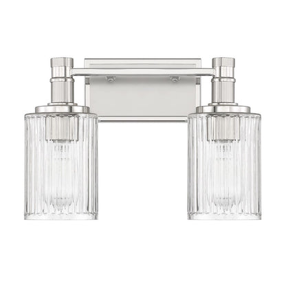 2 Light Bathroom Vanity Light, Silver