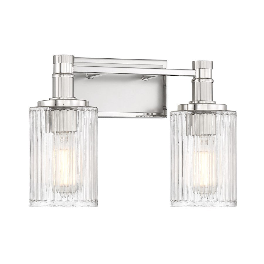 2 Light Bathroom Vanity Light, Silver