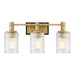 Savoy House Concord 3Lt Bathroom Vanity Light, Black/Brass - 8-1102-3-143