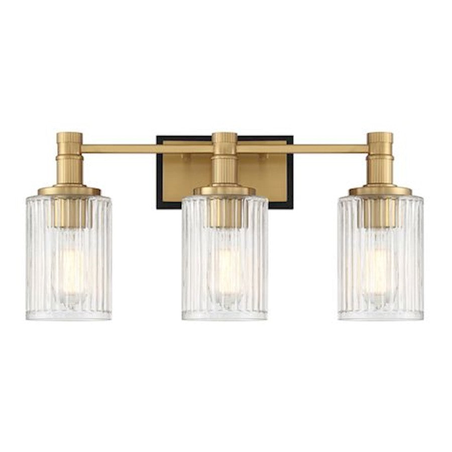 3 Light Bathroom Vanity Light, Black