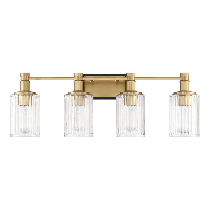 4 Light Bathroom Vanity Light, Black