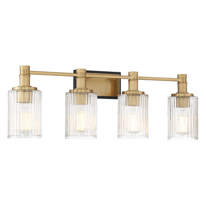 4 Light Bathroom Vanity Light, Black