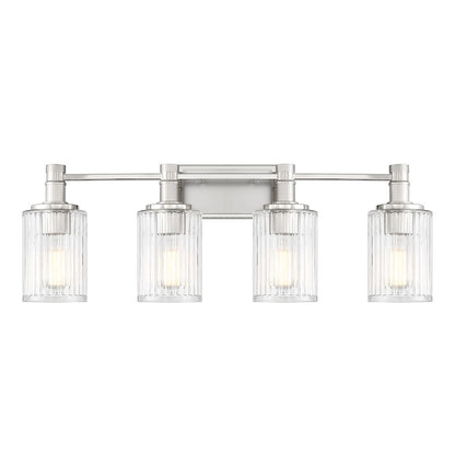 Savoy House Concord 4Lt Bathroom Vanity Light, Silver/ Nickel - 8-1102-4-146