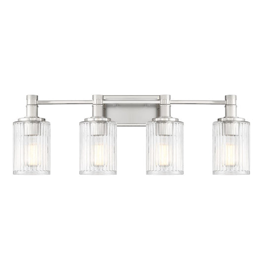 Savoy House Concord 4Lt Bathroom Vanity Light, Silver/ Nickel - 8-1102-4-146