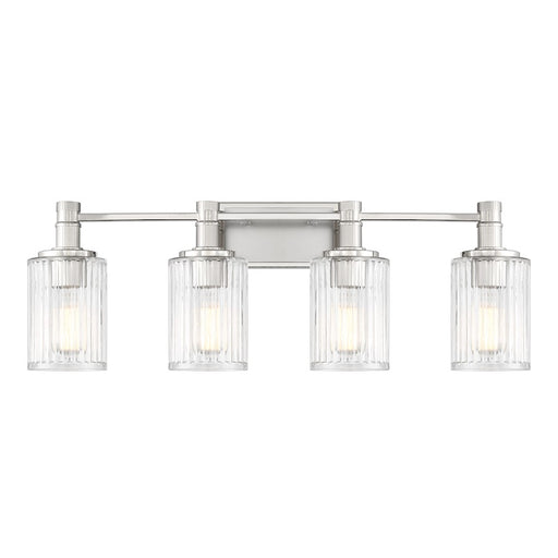 Savoy House Concord 4Lt Bathroom Vanity Light, Silver/ Nickel - 8-1102-4-146