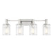 Savoy House Concord 4Lt Bathroom Vanity Light, Silver/ Nickel - 8-1102-4-146