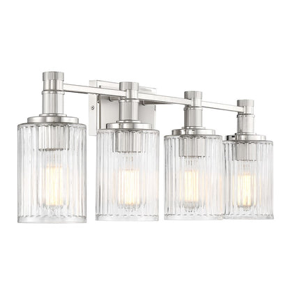 4 Light Bathroom Vanity Light, Silver