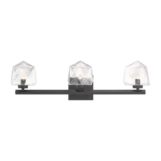 Savoy House Castello 3 Lt Bath Sconce, Clear, Matte Black