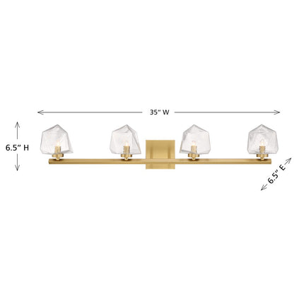 Savoy House Castello 4 Lt Bath Sconce, Warm Brass