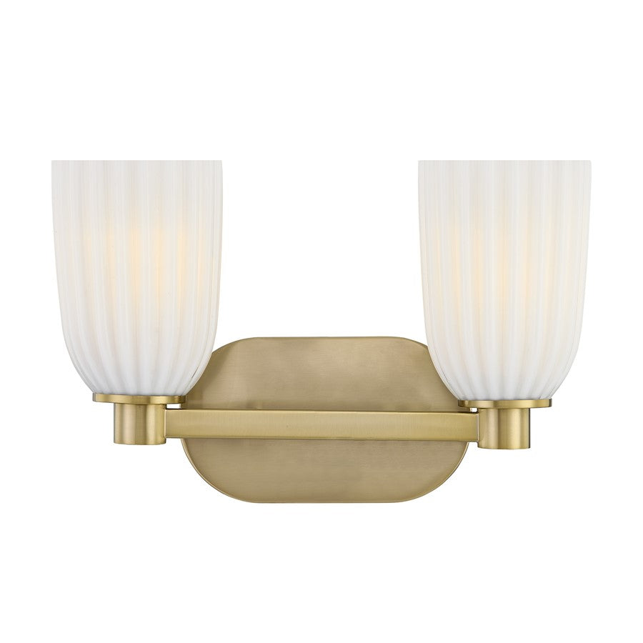 Savoy House Essentials Baldwin 2 Lt Bath Sconce, Noble Brass