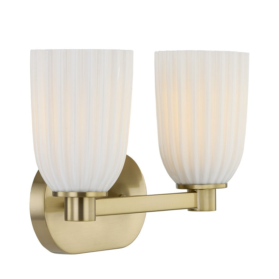Savoy House Essentials Baldwin 2 Lt Bath Sconce, Noble Brass