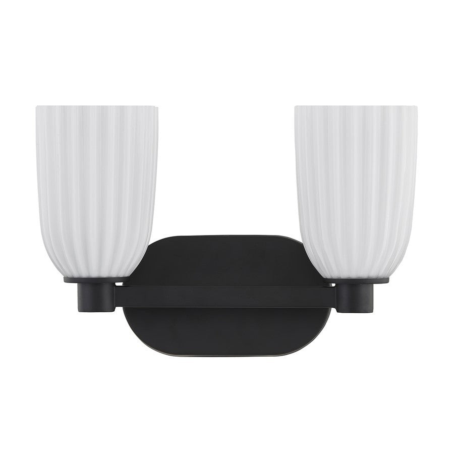 Savoy House Essentials Baldwin 2 Lt Bath Sconce, Matte Black