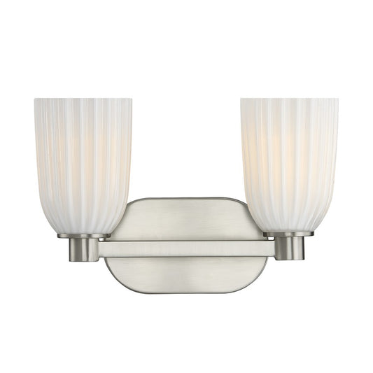 Savoy House Essentials Baldwin 2 Lt Bath Sconce, Satin Nickel