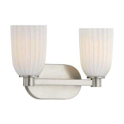 Savoy House Essentials Baldwin 2 Lt Bath Sconce, Satin Nickel