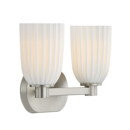Savoy House Essentials Baldwin 2 Lt Bath Sconce, Satin Nickel