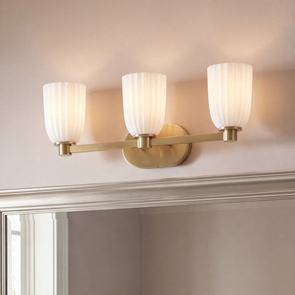 Savoy House Essentials Baldwin 3 Lt Bath Sconce, Noble Brass