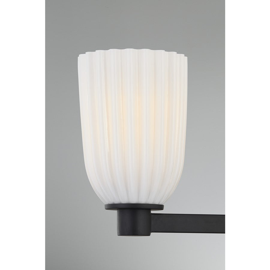 Savoy House Essentials Baldwin 3 Lt Bath Sconce, Matte Black
