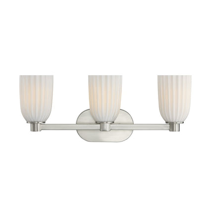 Savoy House Essentials Baldwin 3 Lt Bath Sconce, Satin Nickel