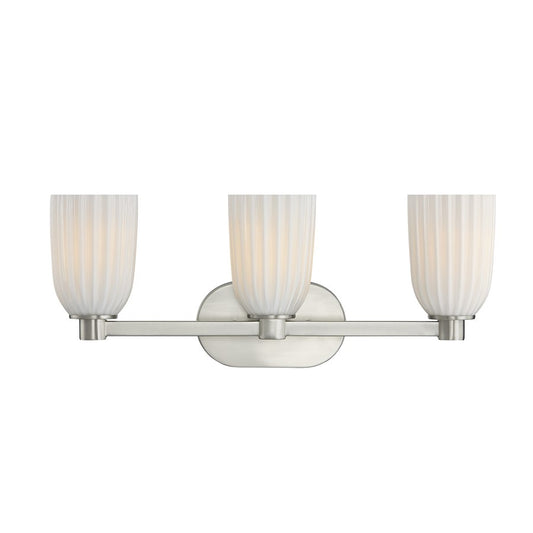 Savoy House Essentials Baldwin 3 Lt Bath Sconce, Satin Nickel