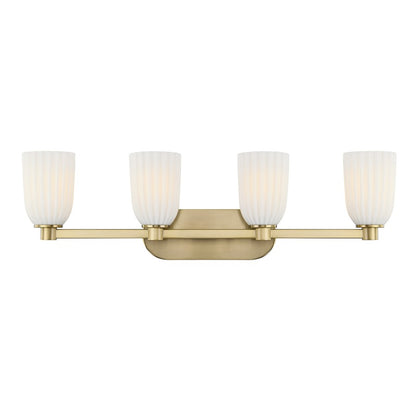 Savoy House Essentials Baldwin 4 Lt Bath Sconce, Noble Brass - 8-1245-4-127