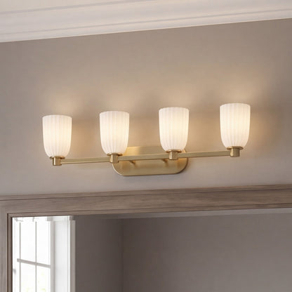 Savoy House Essentials Baldwin 4 Lt Bath Sconce, Noble Brass