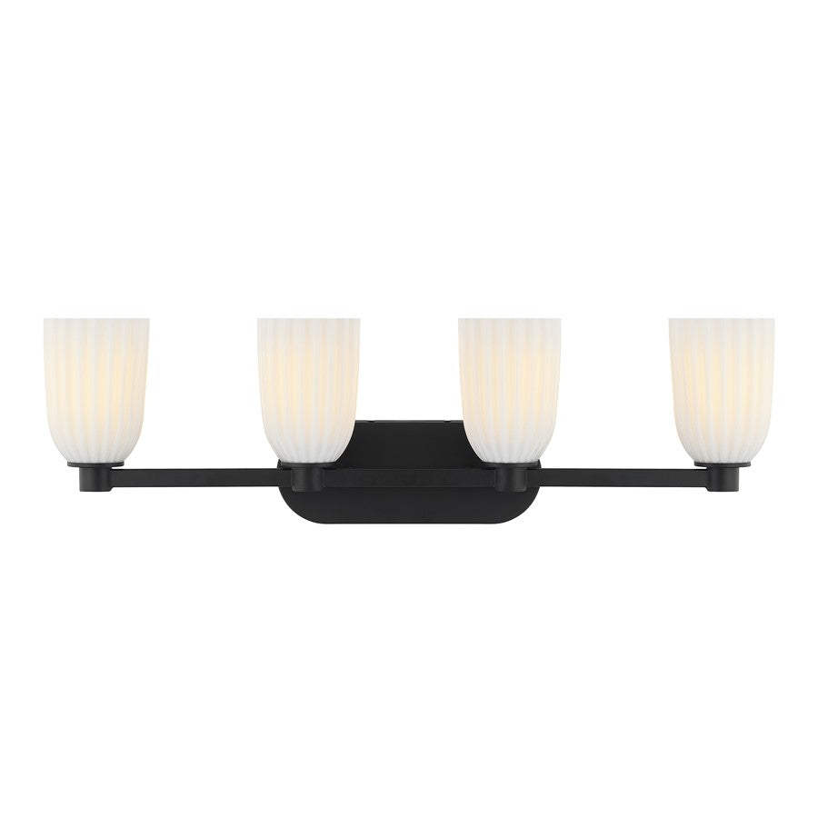 Savoy House Essentials Baldwin 4 Lt Bath Sconce, Matte Black