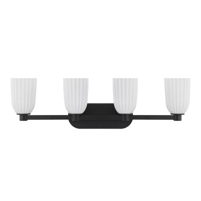 Savoy House Essentials Baldwin 4 Lt Bath Sconce, Matte Black
