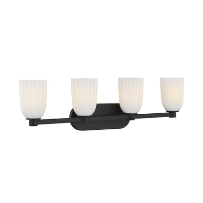 Savoy House Essentials Baldwin 4 Lt Bath Sconce, Matte Black