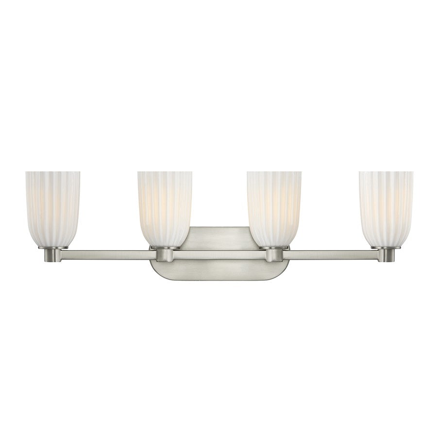 Savoy House Essentials Baldwin 4 Lt Bath Sconce, Satin Nickel