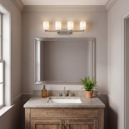 Savoy House Essentials Baldwin 4 Lt Bath Sconce, Satin Nickel