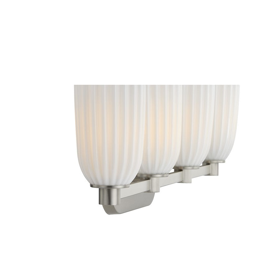 Savoy House Essentials Baldwin 4 Lt Bath Sconce, Satin Nickel