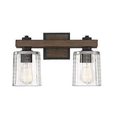 Halifax 2-Light Bathroom Vanity Light, Durango