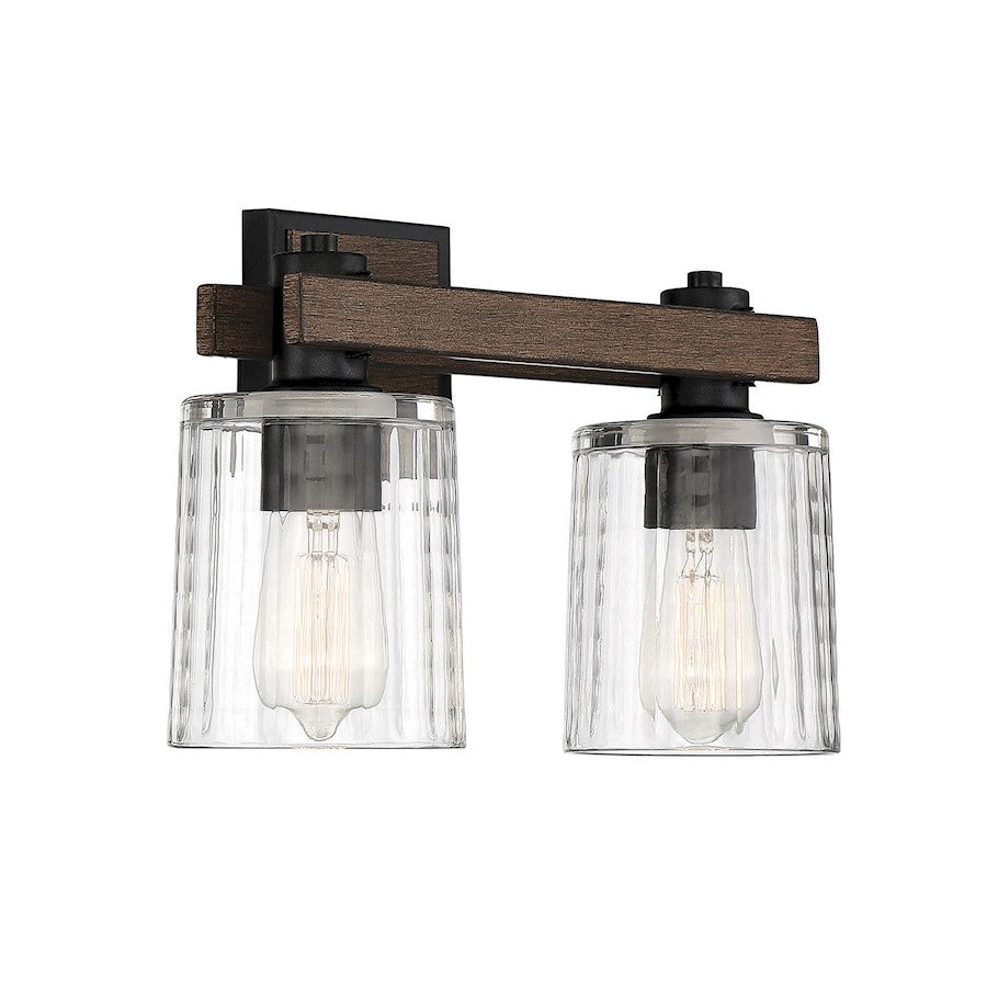 Halifax 2-Light Bathroom Vanity Light, Durango