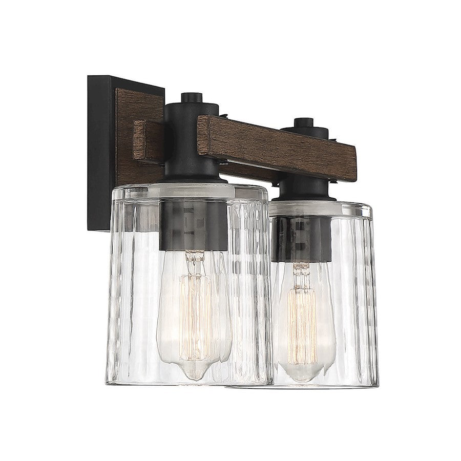 Halifax 2-Light Bathroom Vanity Light, Durango