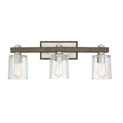 3 Light Bathroom Vanity Light, Nickel