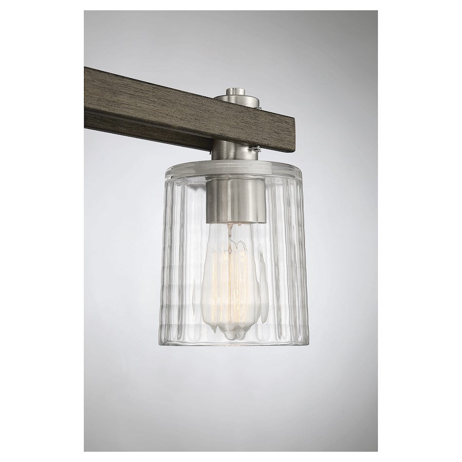 3 Light Bathroom Vanity Light, Nickel