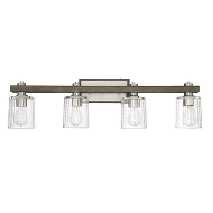 4 Light Bathroom Vanity Light, Nickel