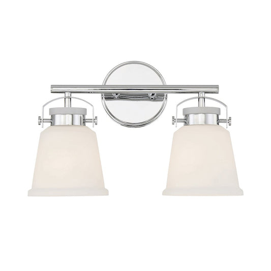 2 Light Bathroom Vanity Light, Polished Chrome